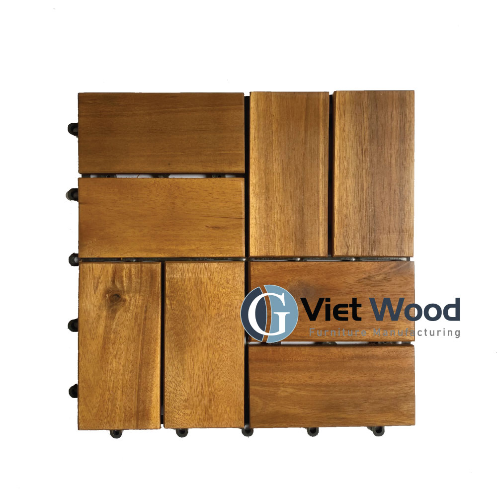 Viet Wood interlocking deck tiles 8 slats